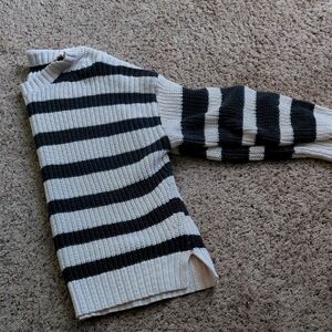 Striped Black and White Sweater American Eagle